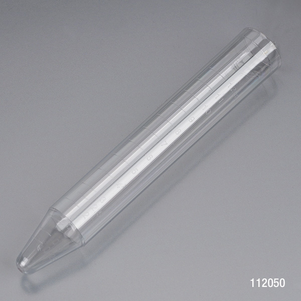 Globe Scientific Centrifuge tube, 12mL, Molded Graduations, 16.5 x 107.5mm, PS, 100/Bag, 10 Bags/Case Image